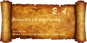 Rotschild Adelinda névjegykártya